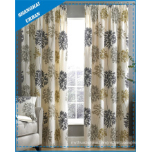 Home Decoration Floral Pattern Print Polyester Window Curtain